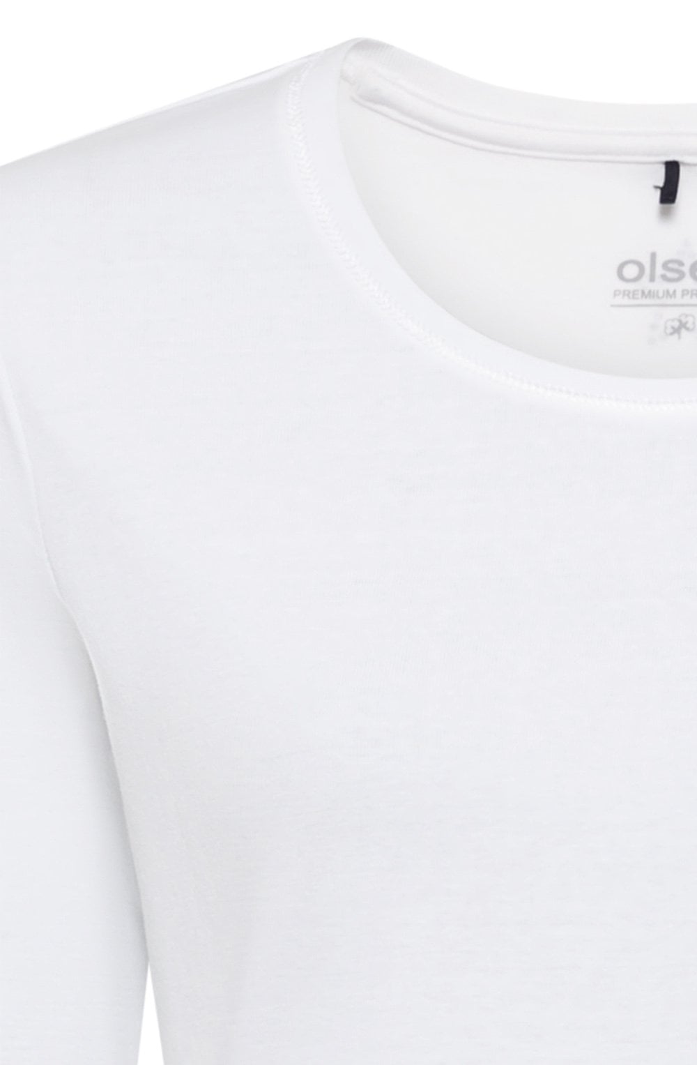 White Round Neck Edda T Shirt
