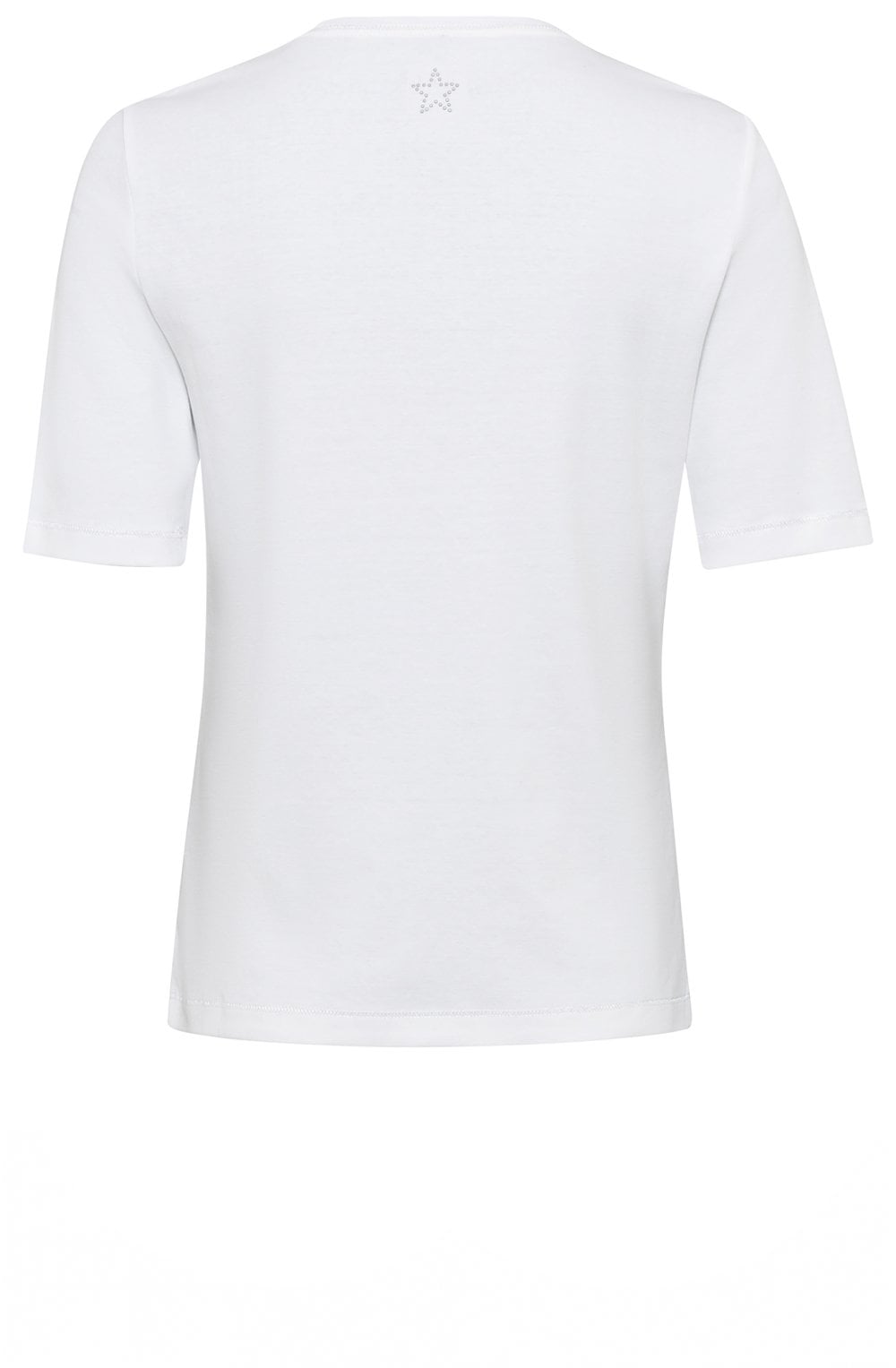 White Round Neck Edda T Shirt