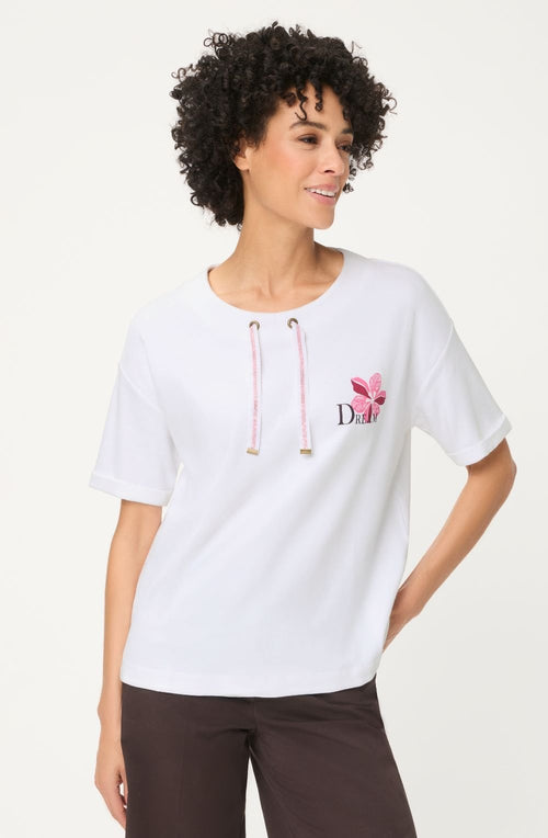 White Short Sleeved Cora Sweatshirt