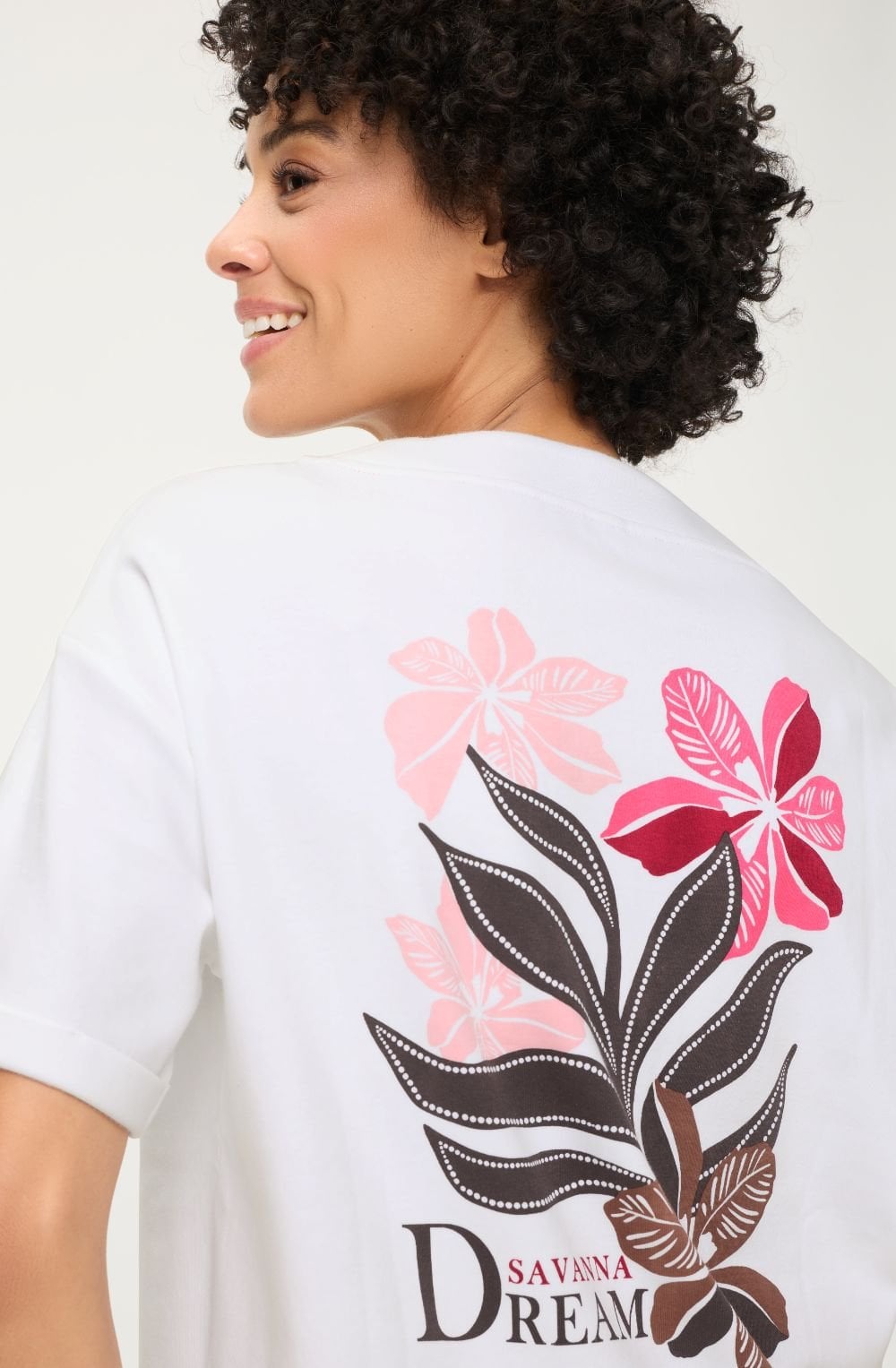 White Short Sleeved Cora Sweatshirt