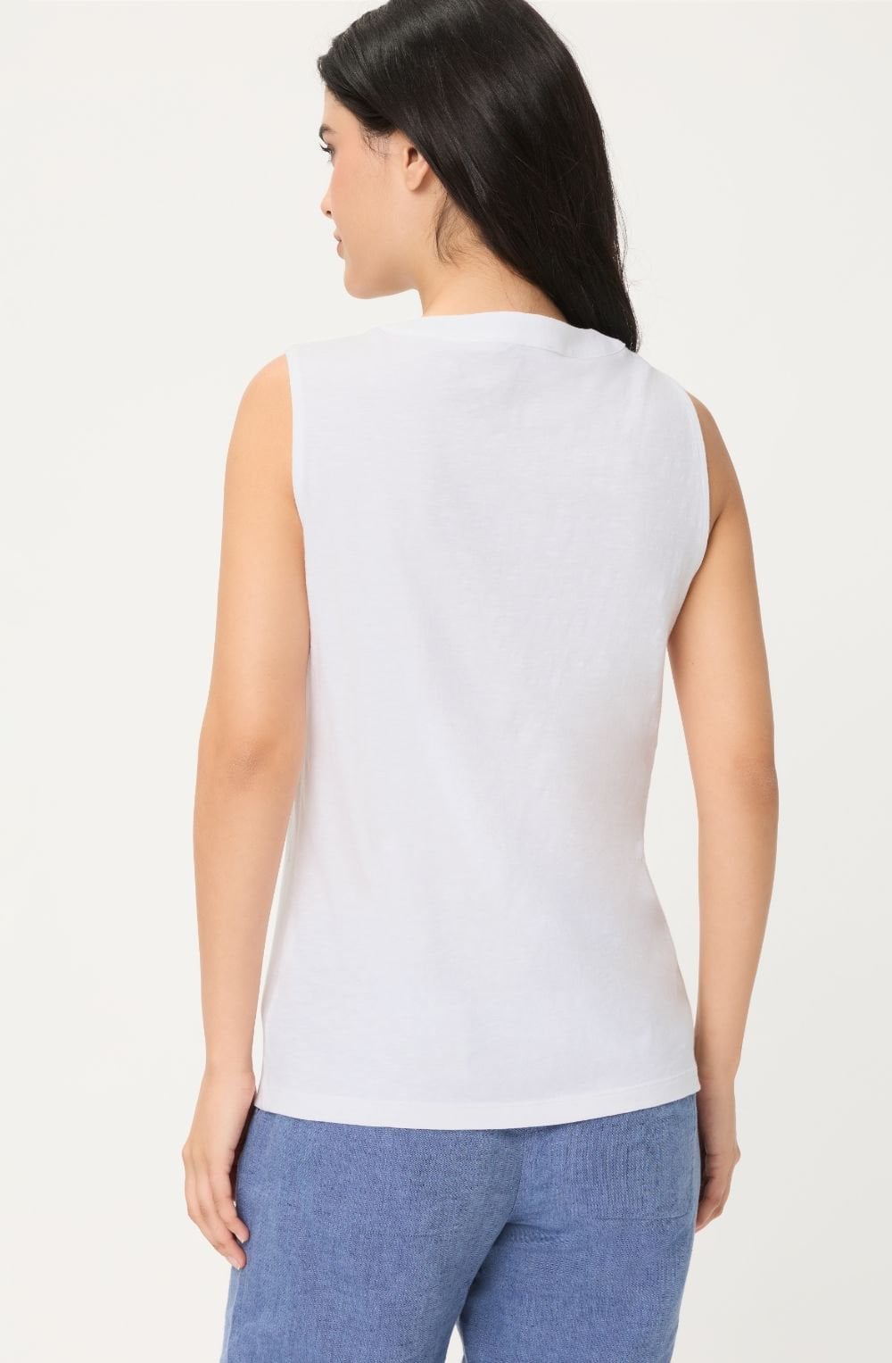White Sleeveless Edda Top