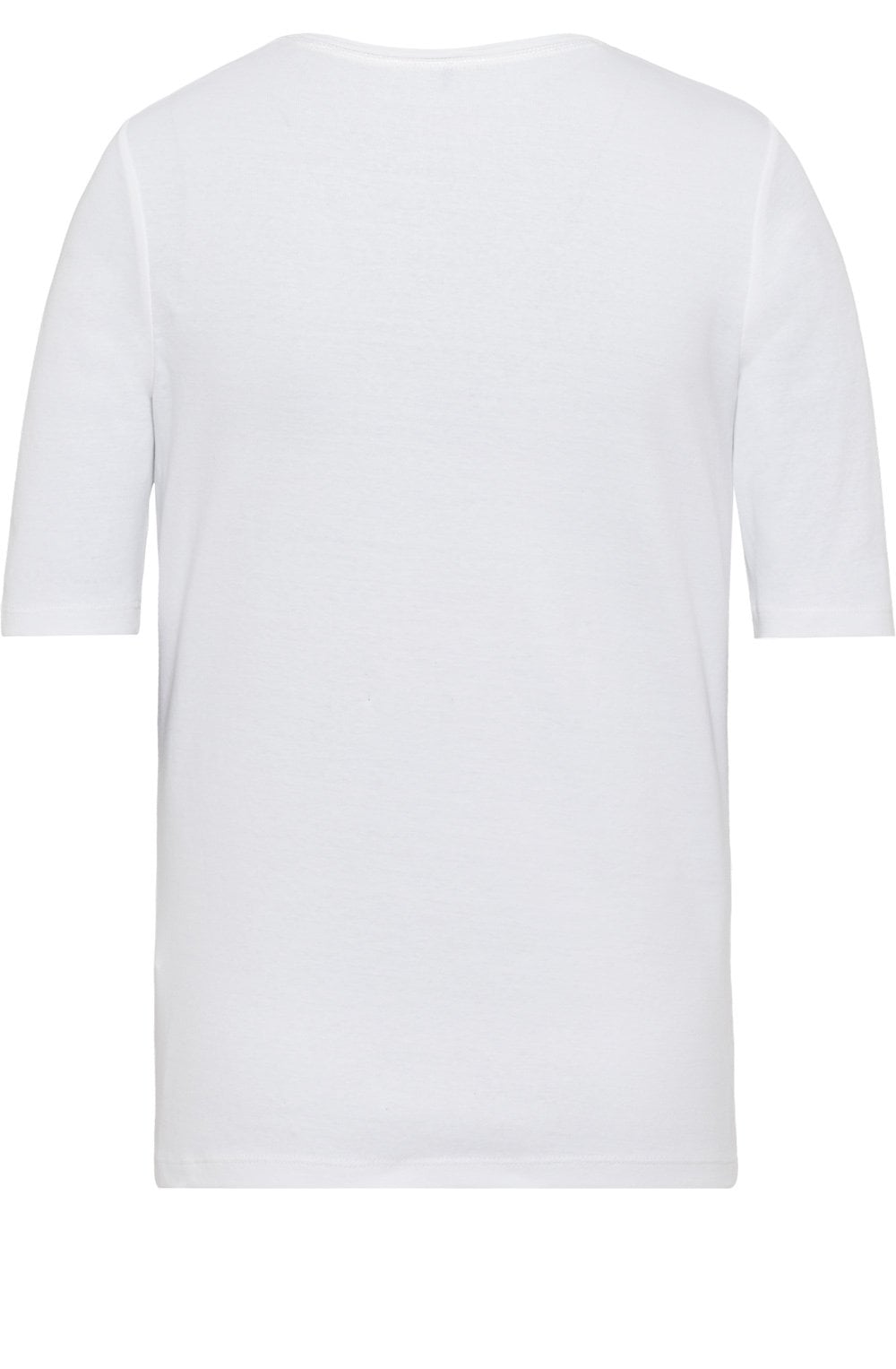 White T Shirt With a Sage and Gold Abstract Design