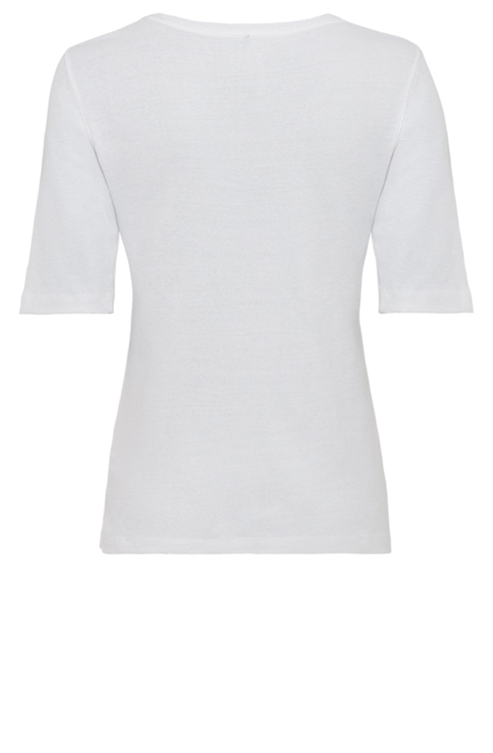 White T Shirt With Blue Floral Design