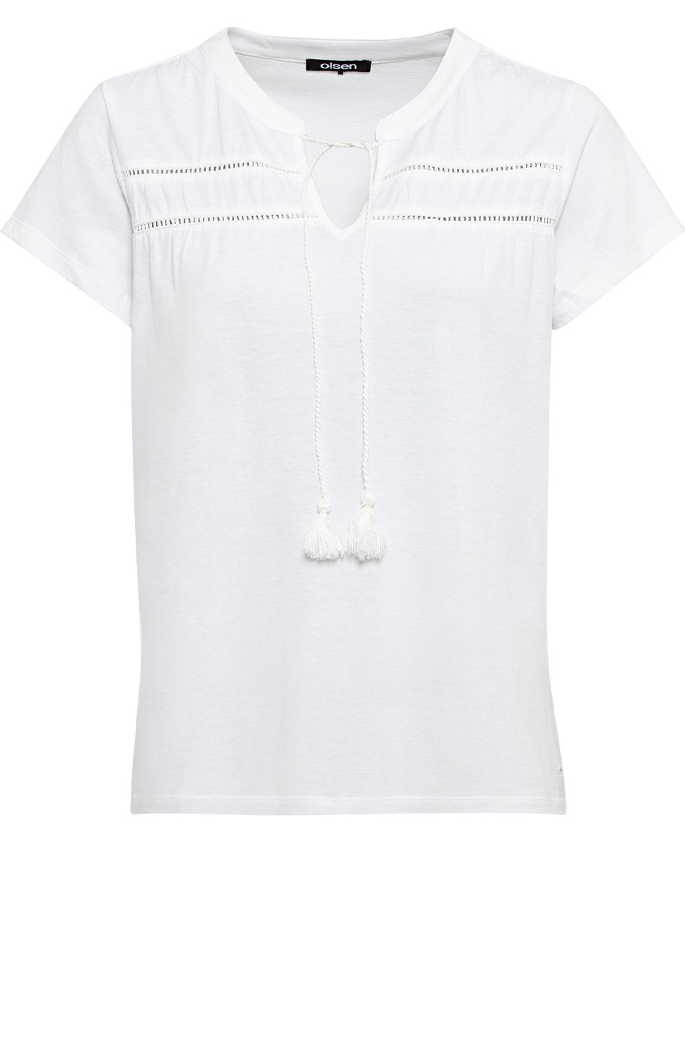 White Tunic Style Jersey T Shirt