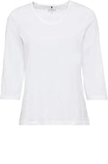 White V Neck and Sleeved Top