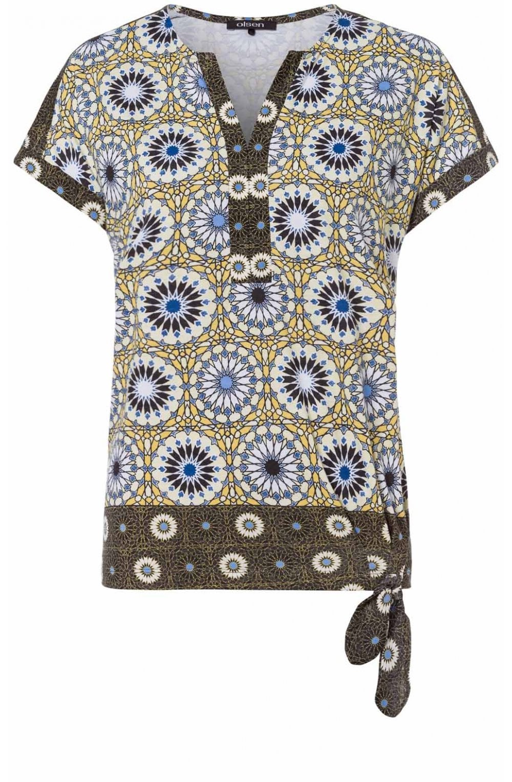 Yellow Bold Patterned Top