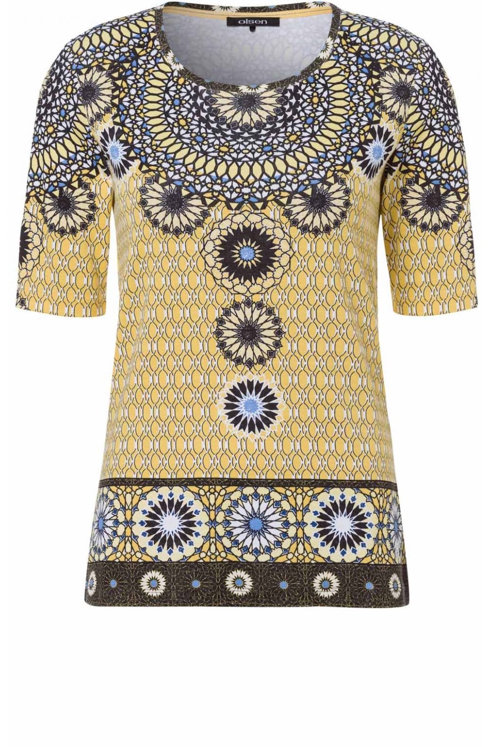 Yellow Bold Print T Shirt