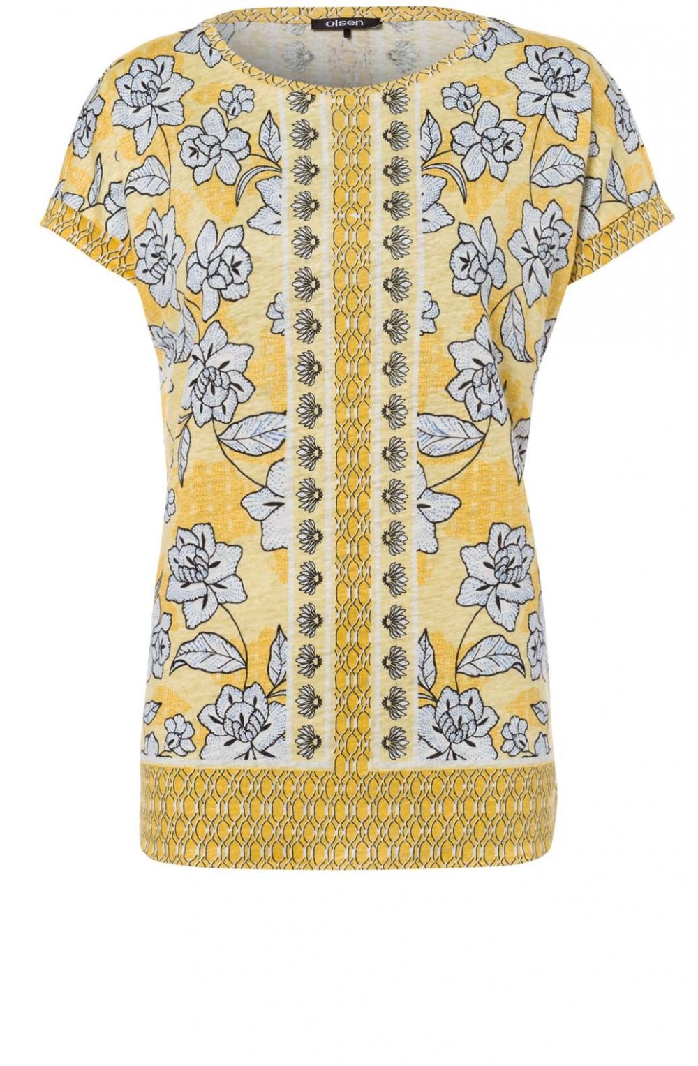 Yellow Floral Print Top