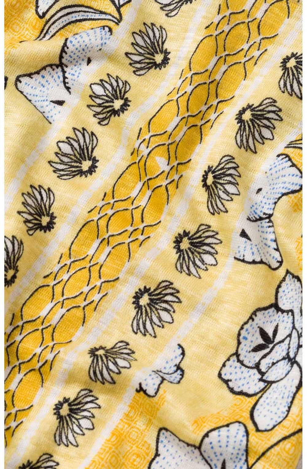 Yellow Floral Print Top
