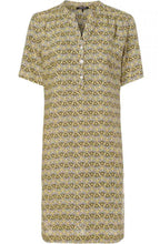 Yellow Patterned Linen Dress