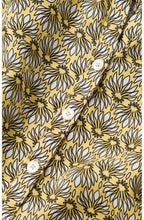 Yellow Patterned Linen Dress