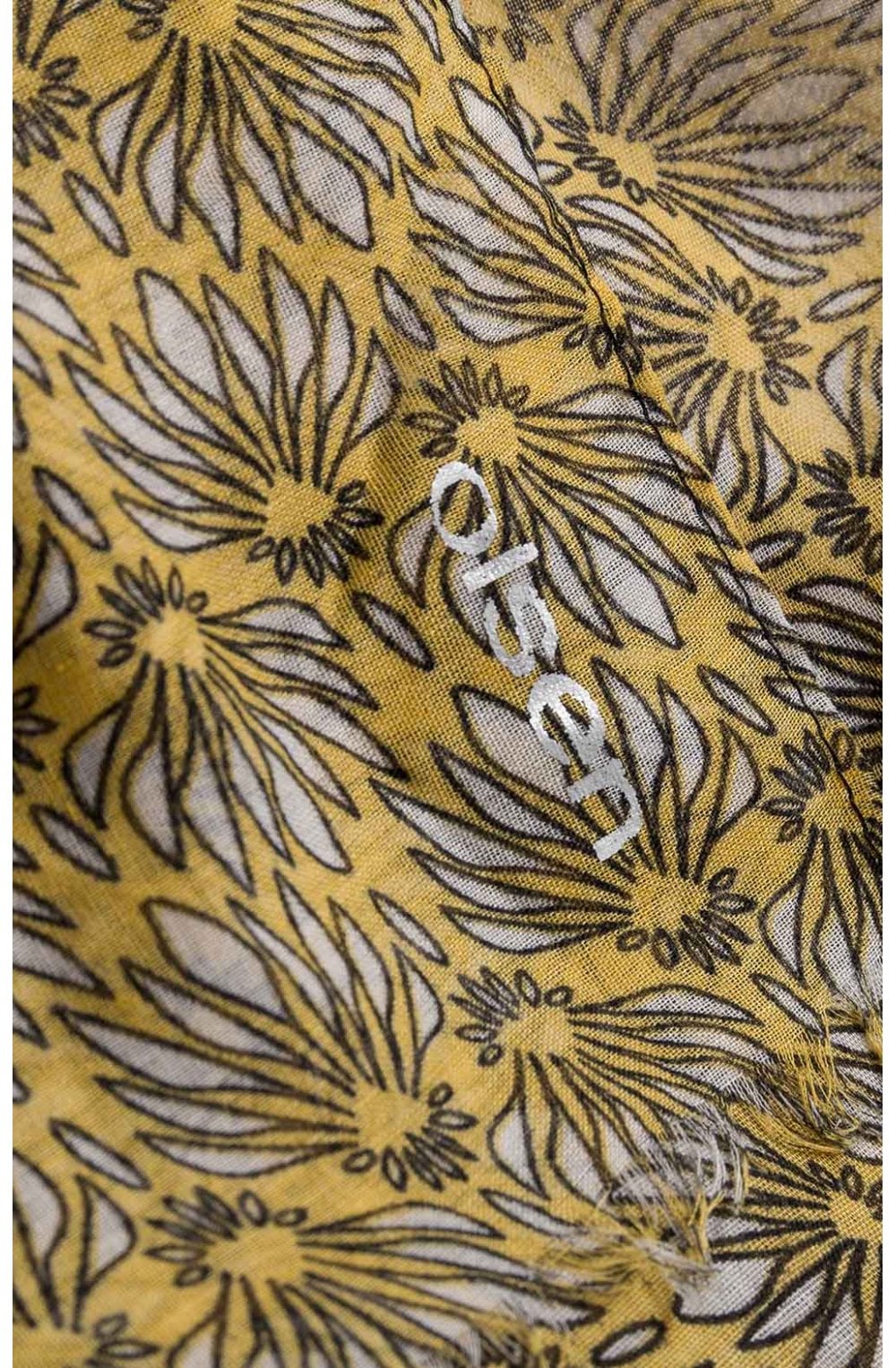 Yellow Patterned Scarf