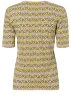 Yellow Patterned T Shirt