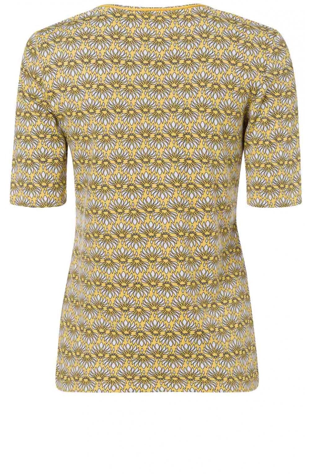 Yellow Patterned T Shirt