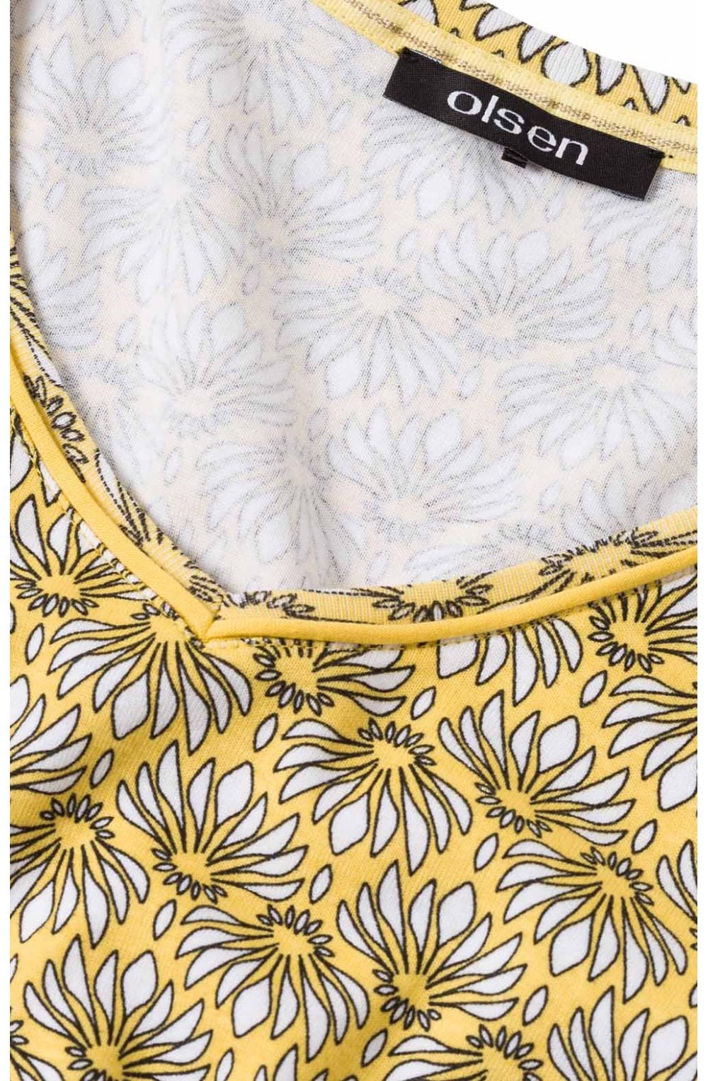 Yellow Patterned T Shirt