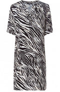 Zebra Print Shift Dress