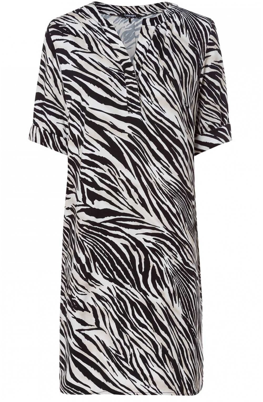 Zebra Print Shift Dress