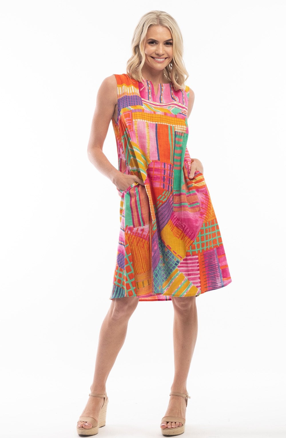 Amalfi Pink Sleeveless Shift Dress