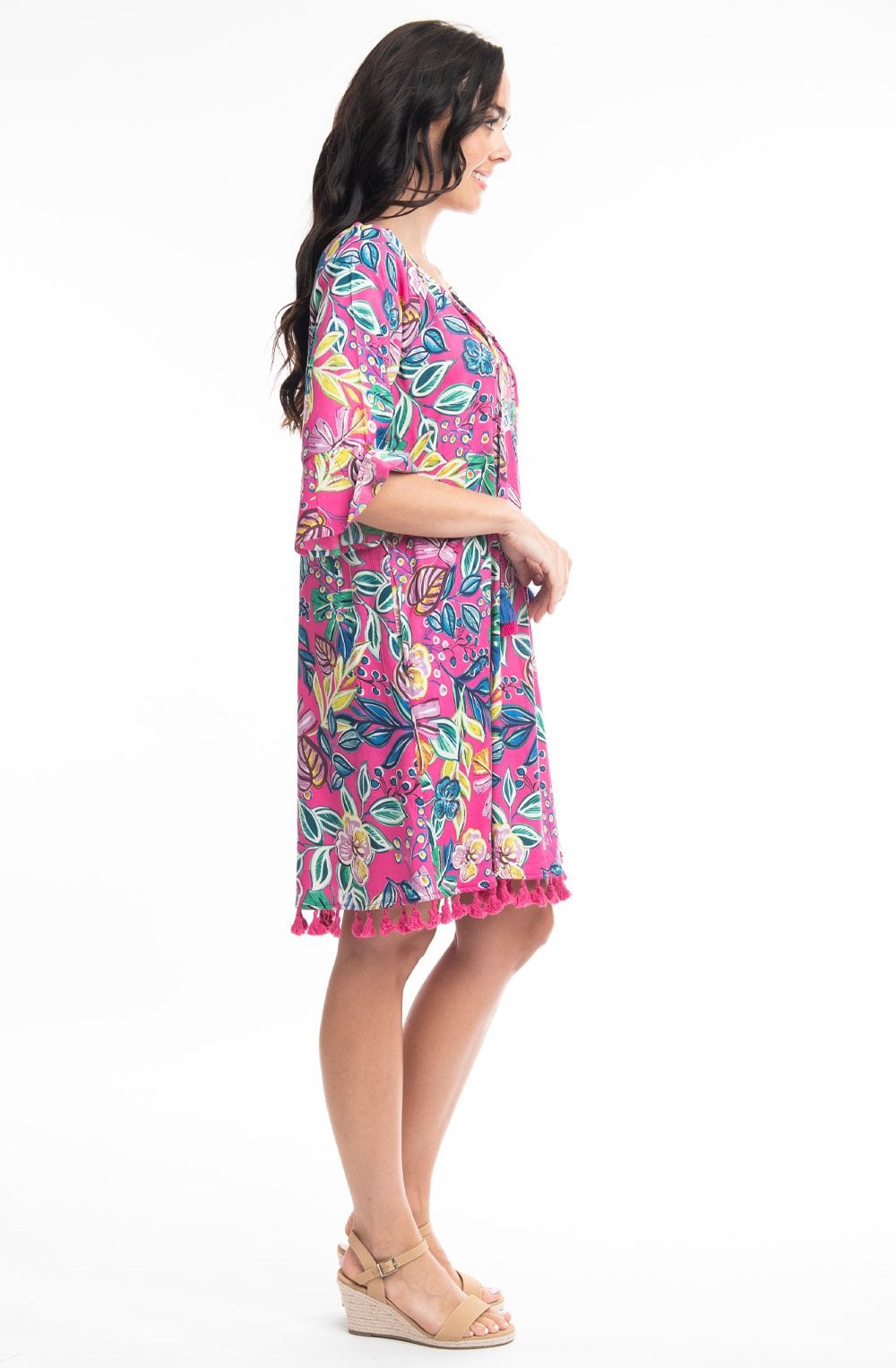 Balat Red Pink Tasselled Dress