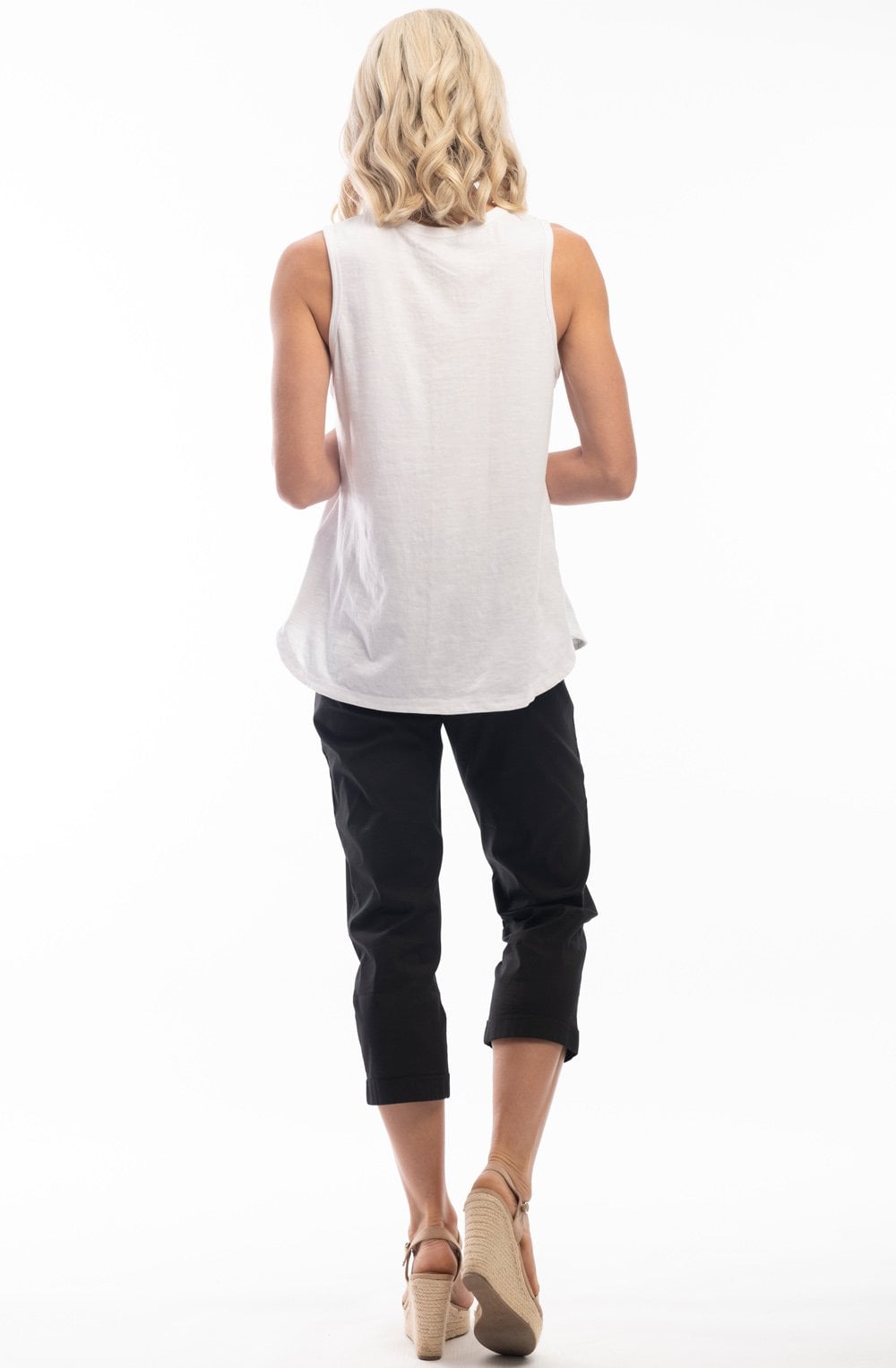 Black Bangalene Capri Trousers