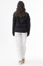Black Linen Mix Frayed Jacket