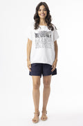 Black Sequin Block Oversized T Shirt