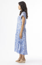 Blue Aksharay Cotton Bias Dress