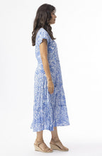 Blue Aksharay Cotton Bias Dress