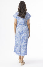 Blue Aksharay Cotton Bias Dress