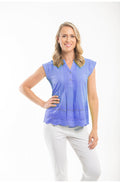 Blue Anglaise Panel Blouse