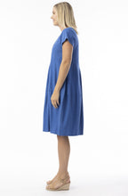 Blue Cotton Jersey Bubble Dress