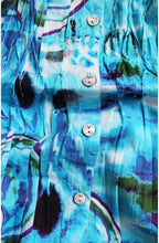 Blue Patterned Shirt Dress