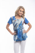 Blue Striking Design T Shirt