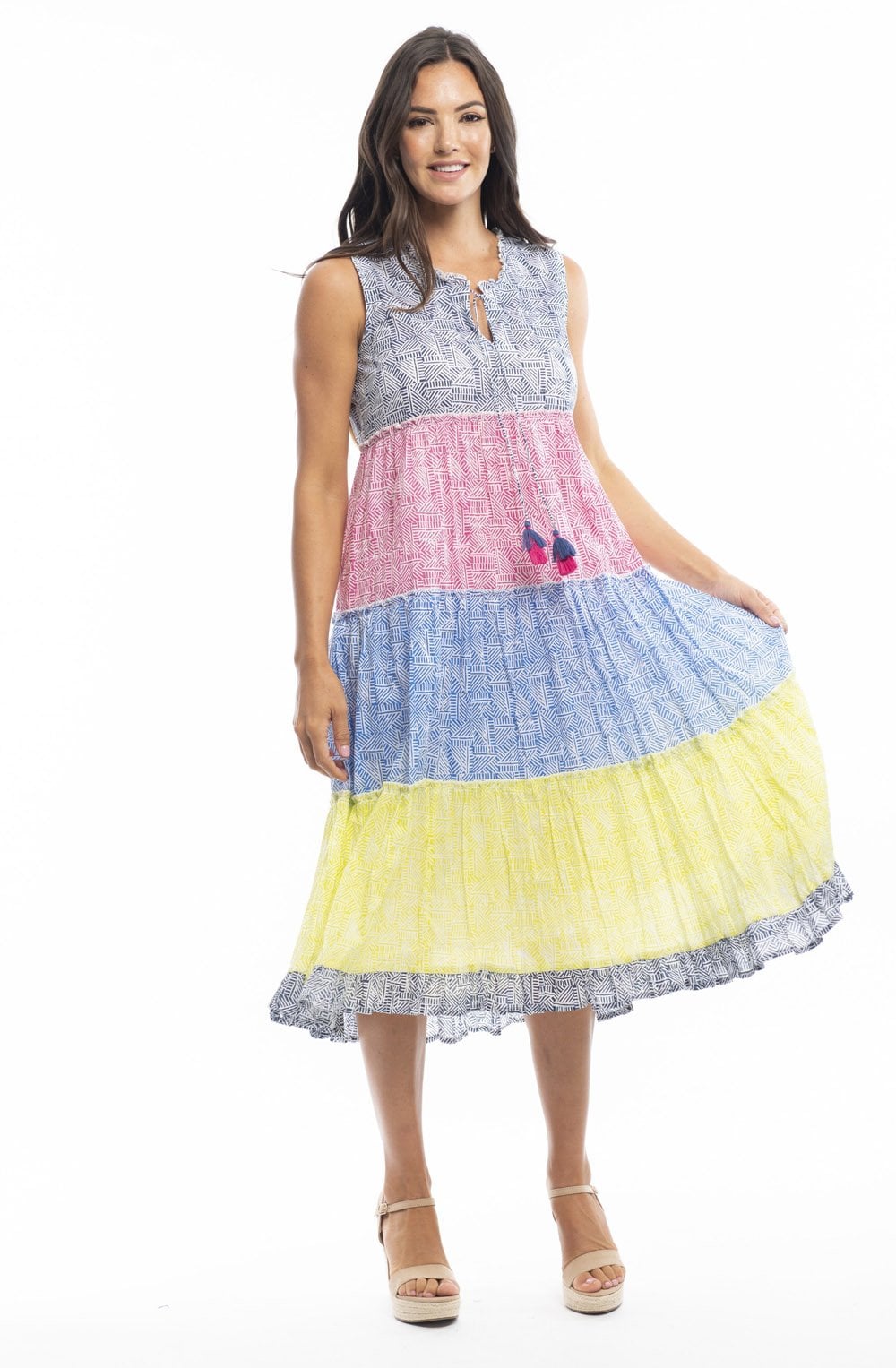 Boho Mix Tiered Dress