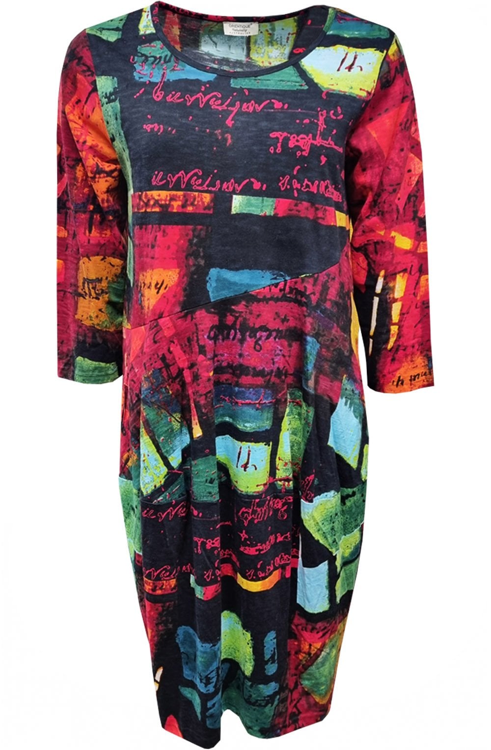 Bubble Letters Cotton Dress