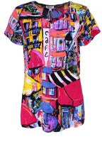 Cafe Cotton Patterned T Shirt