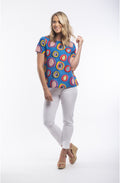 Circular Print Top