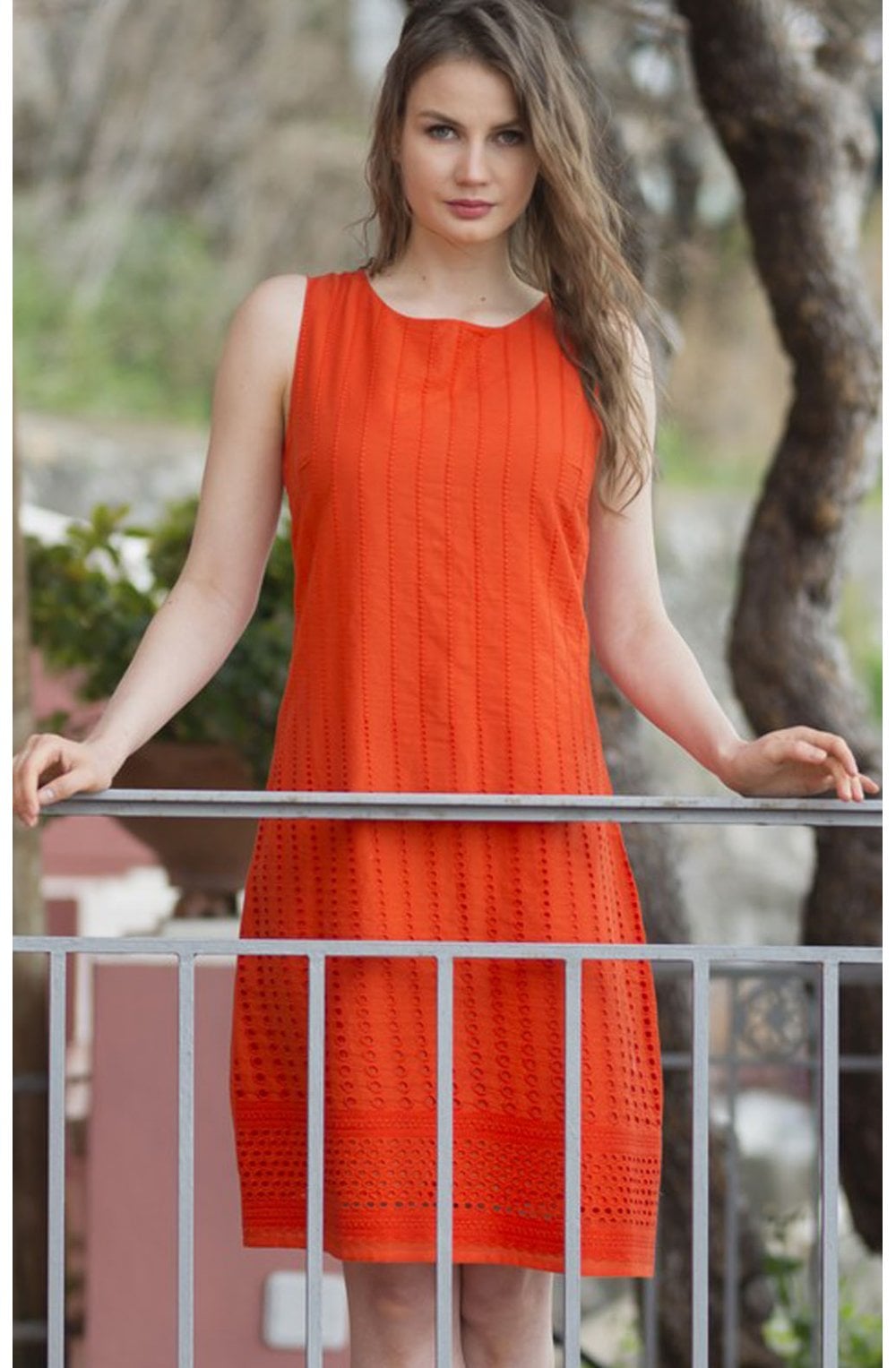 Cotton Broderie Shift Dress