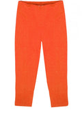 Flame Red Capri Crop Cotton Pants