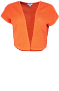Flame Red Cotton Knit Cardigan