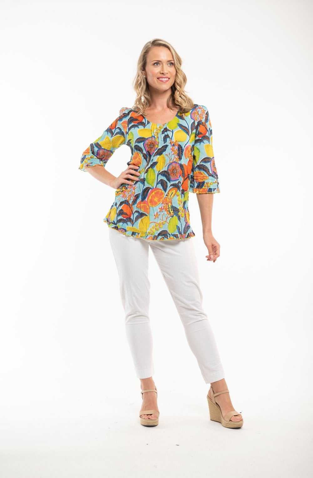 Fruit Crinkle Effect Platys Top