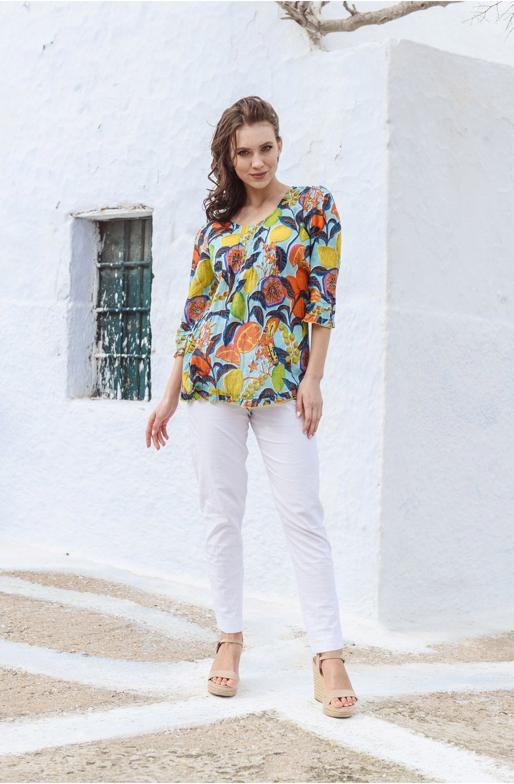 Fruit Crinkle Effect Platys Top