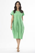 Green Cotton Jersey Bubble Dress