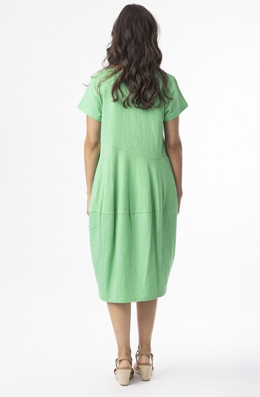 Green Cotton Jersey Bubble Dress