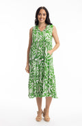 Hayman Green Tiered Midi Dress