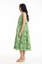 Hayman Green Tiered Midi Dress
