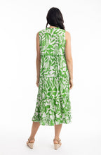 Hayman Green Tiered Midi Dress