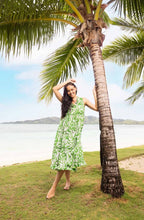 Hayman Green Tiered Midi Dress