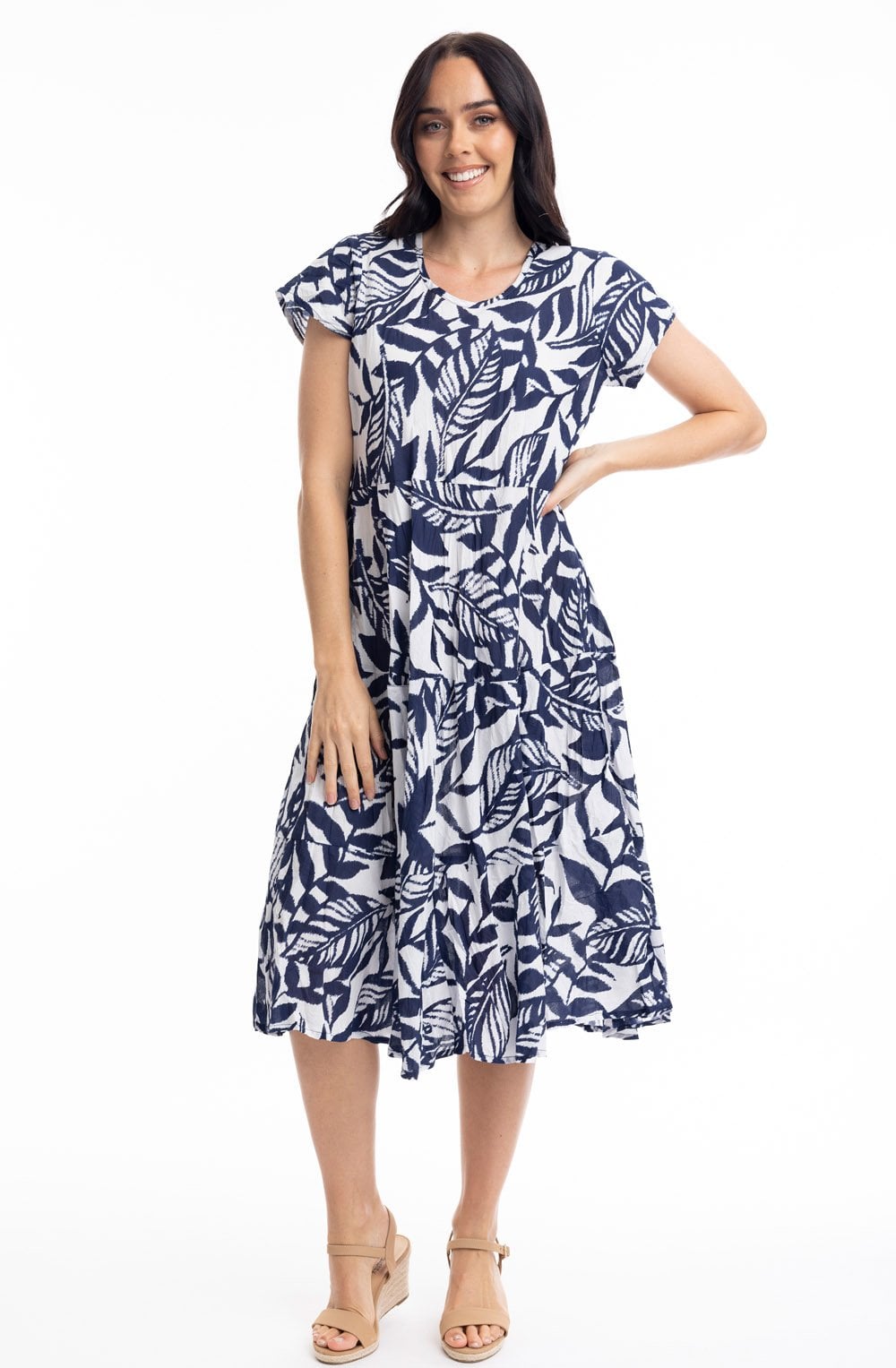 Hayman Navy Bias Cut Dress