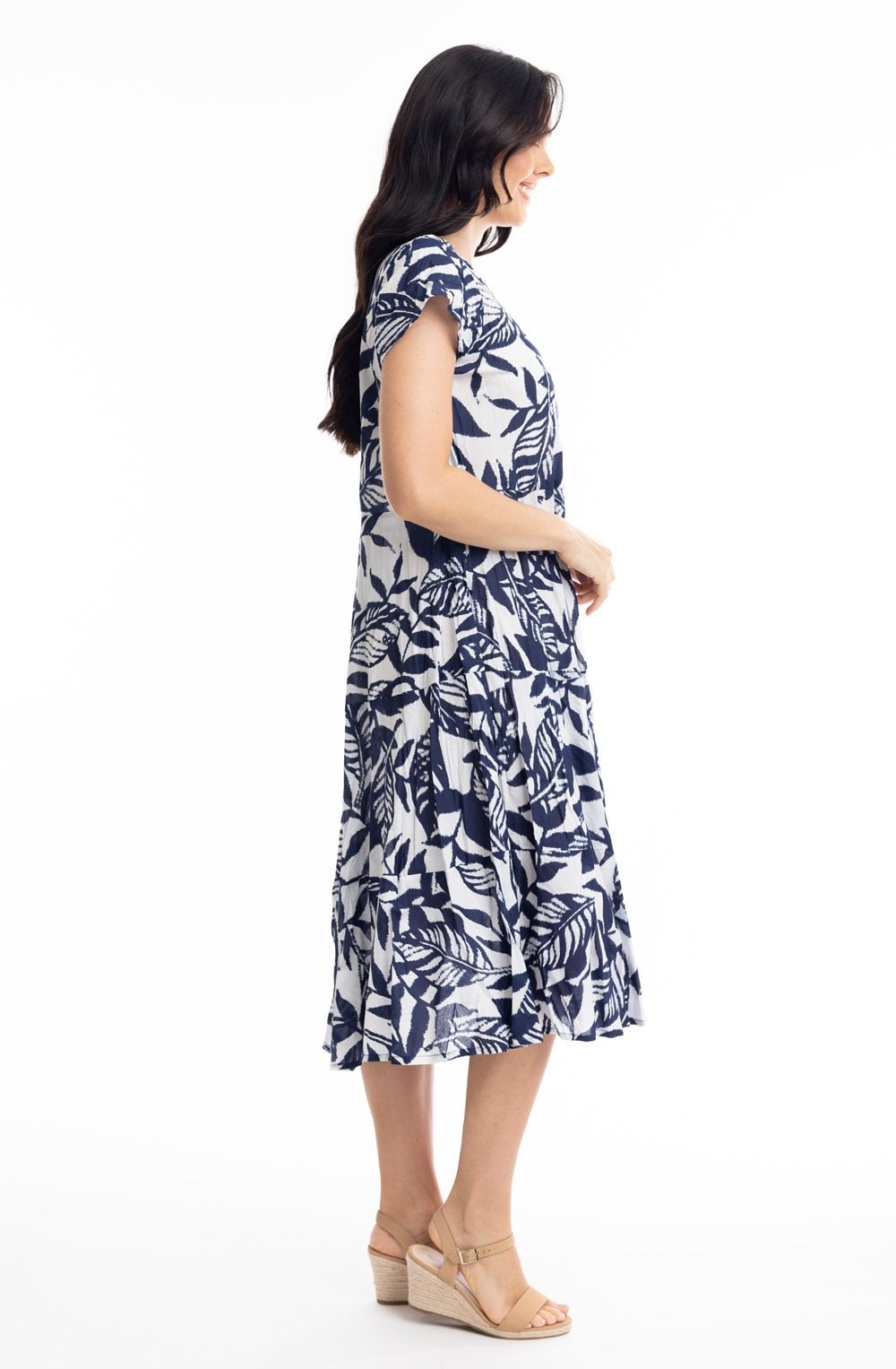 Hayman Navy Bias Cut Dress